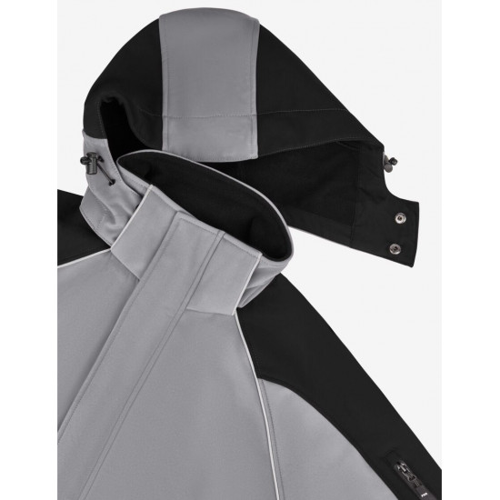 Walter, softshell jas, grijs-zwart