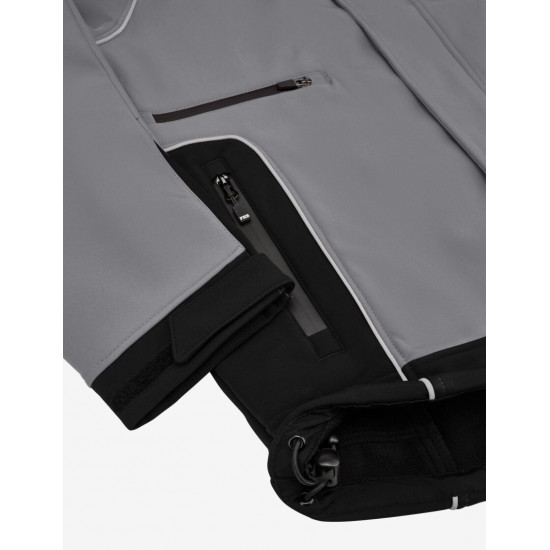 Walter, softshell jas, grijs-zwart