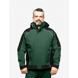Walter, softshell jas, groen-zwart
