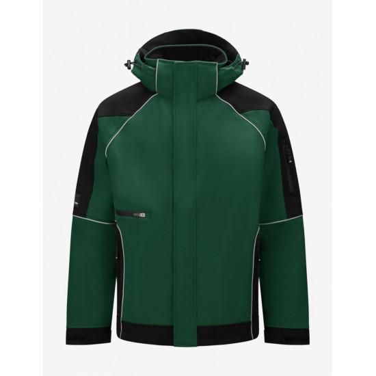 Walter, softshell jas, groen-zwart
