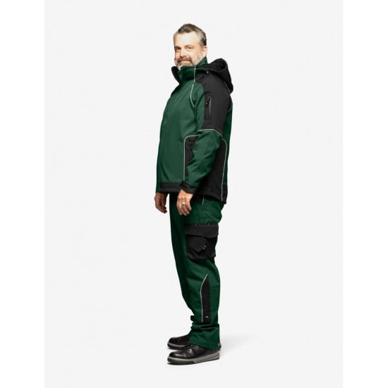 Walter, softshell jas, groen-zwart