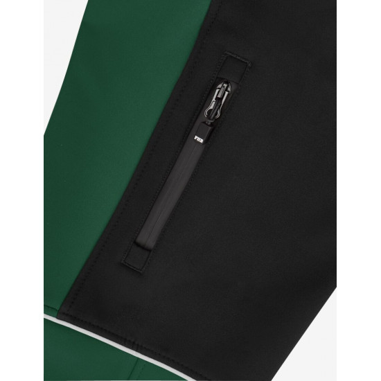 Walter, softshell jas, groen-zwart
