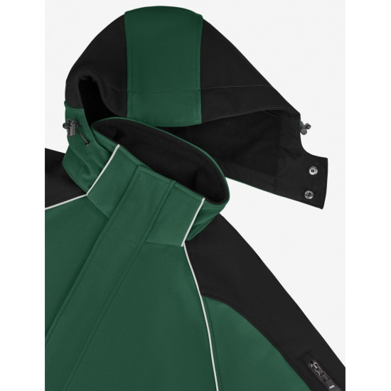 Walter, softshell jas, groen-zwart