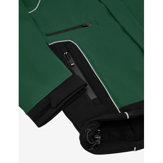 Walter, softshell jas, groen-zwart