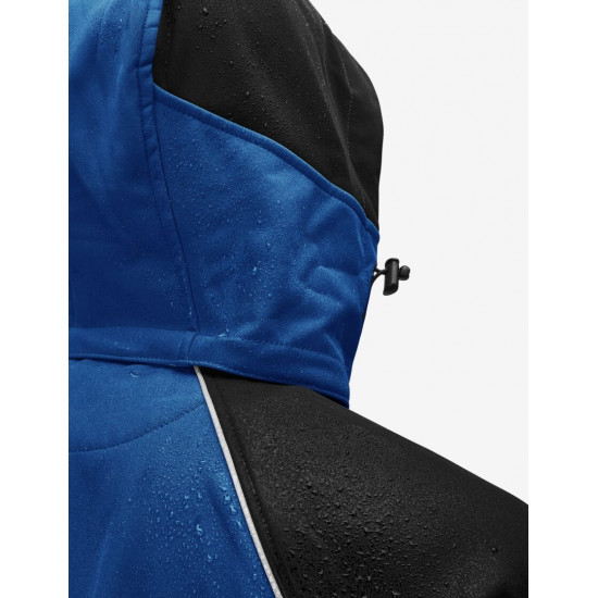 Walter, softshell jas, korenblauw-zwart