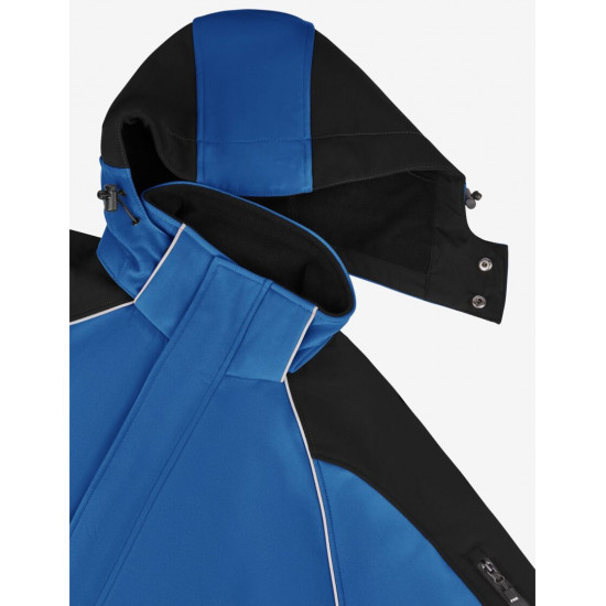 Walter, softshell jas, korenblauw-zwart