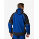 Walter, softshell jas, korenblauw-zwart