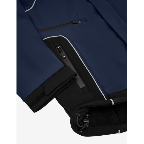 Walter, softshell jas, marine-zwart