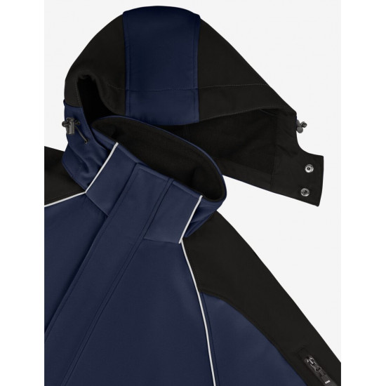 Walter, softshell jas, marine-zwart