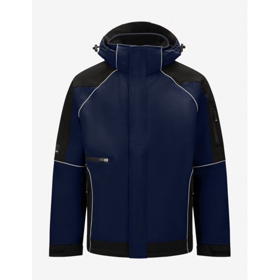 Walter, softshell jas, marine-zwart