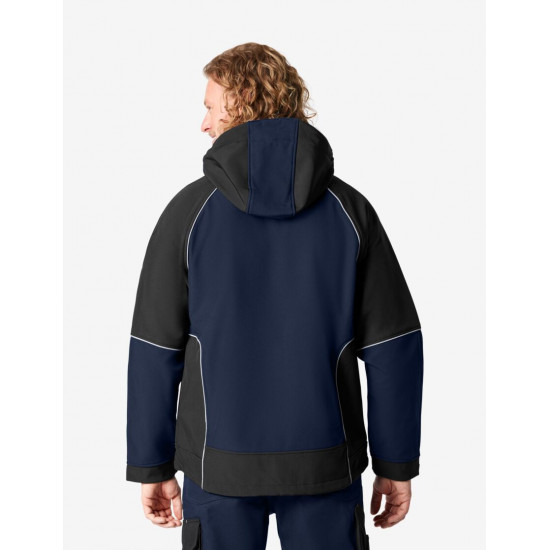 Walter, softshell jas, marine-zwart
