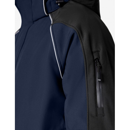 Walter, softshell jas, marine-zwart