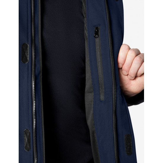 Walter, softshell jas, marine-zwart