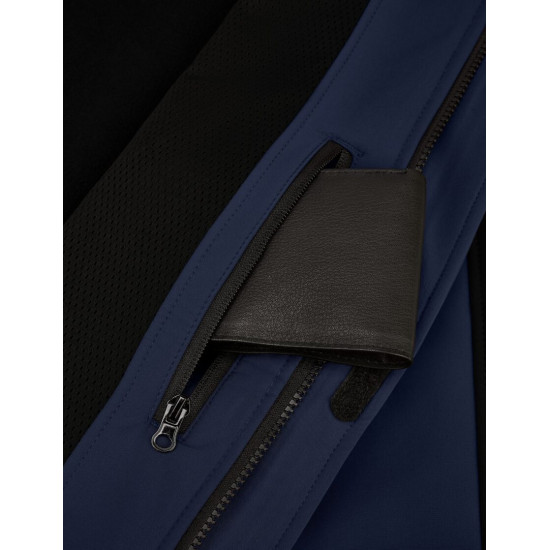 Walter, softshell jas, marine-zwart