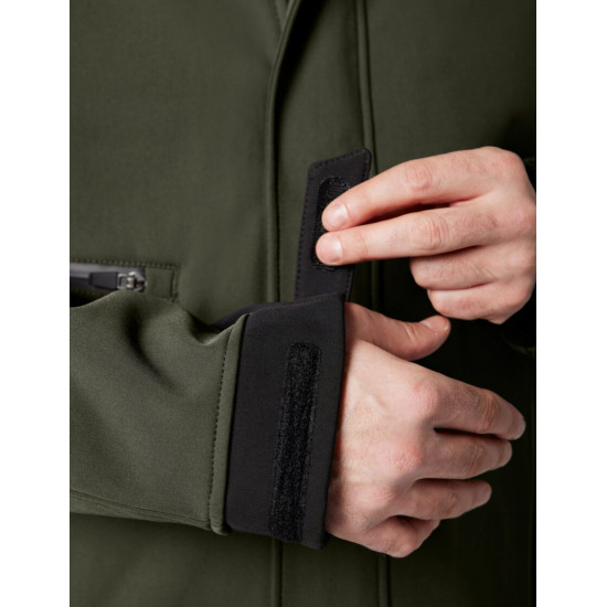 Walter, softshell jas, olijf-zwart