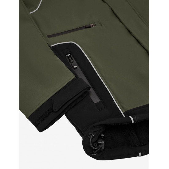 Walter, softshell jas, olijf-zwart