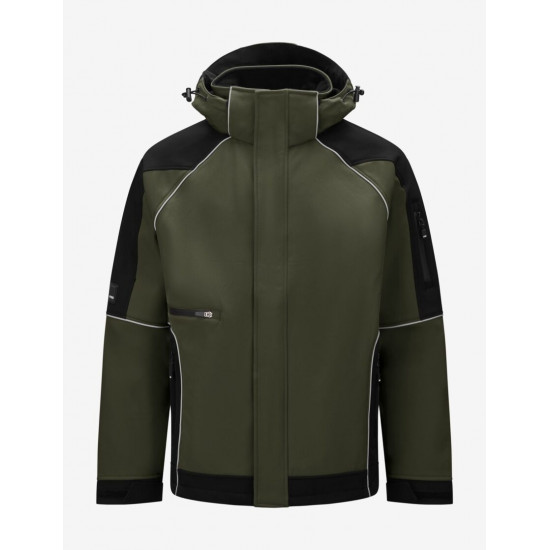 Walter, softshell jas, olijf-zwart