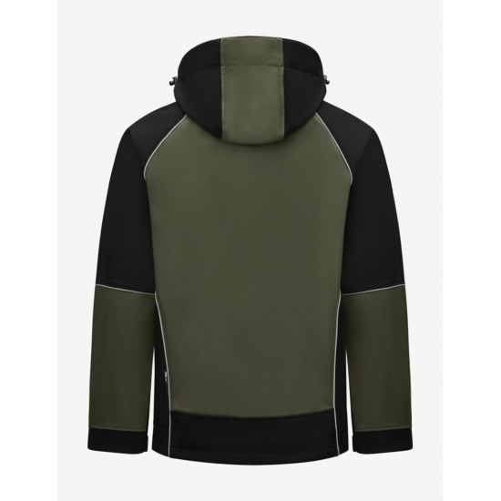 Walter, softshell jas, olijf-zwart