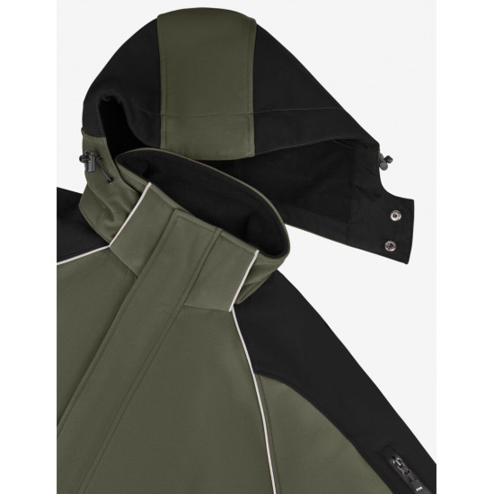 Walter, softshell jas, olijf-zwart