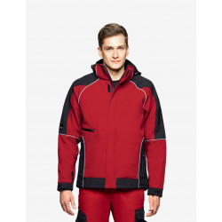 Walter, softshell jas, rood-zwart