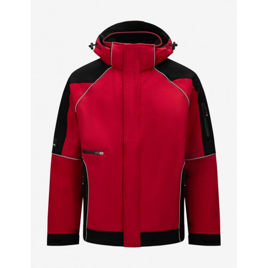 Walter, softshell jas, rood-zwart