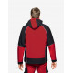 Walter, softshell jas, rood-zwart