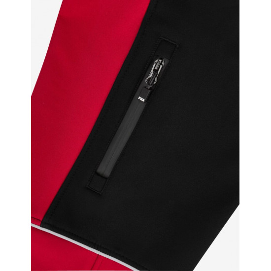 Walter, softshell jas, rood-zwart