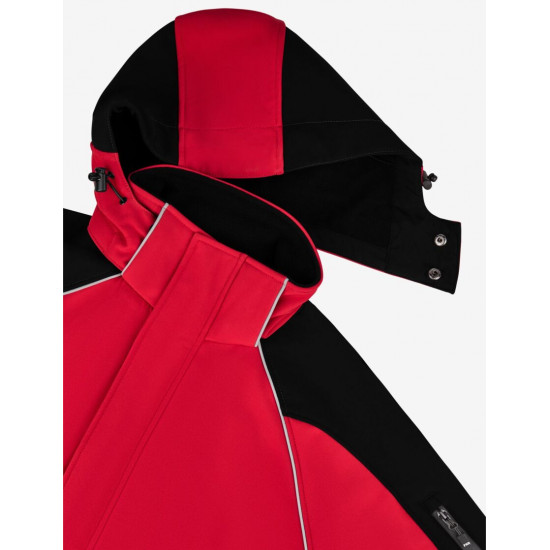 Walter, softshell jas, rood-zwart