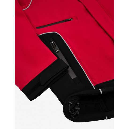 Walter, softshell jas, rood-zwart