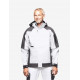 Walter, softshell jas, wit-antraciet