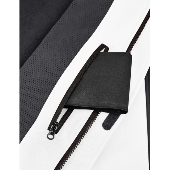 Walter, softshell jas, wit-antraciet