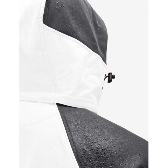 Walter, softshell jas, wit-antraciet
