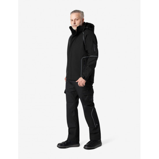 Walter, softshell jas, zwart