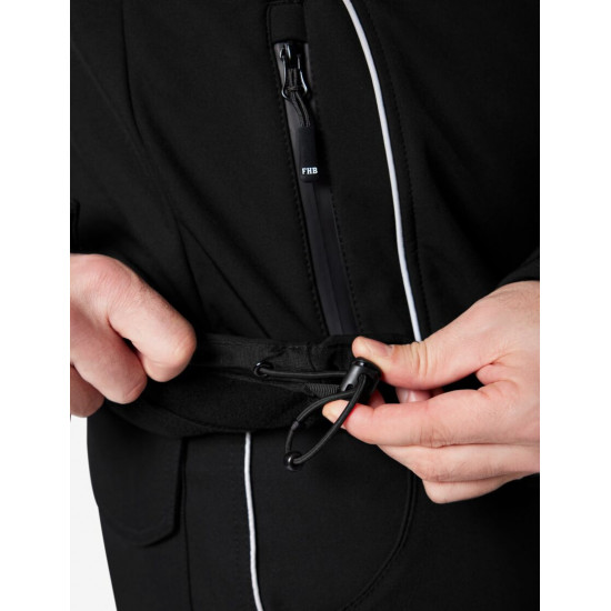 Walter, softshell jas, zwart