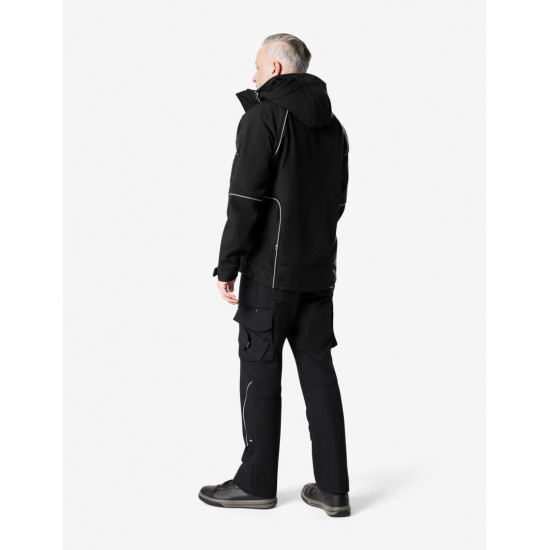 Walter, softshell jas, zwart