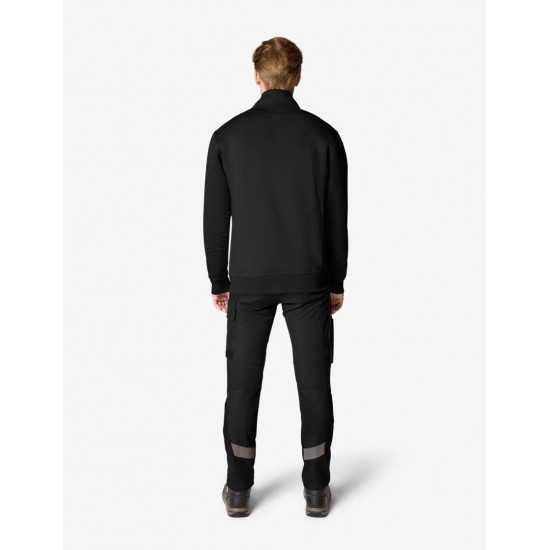Eugen, sweater met rits, zwart Eugen, sweater met rits, zwart