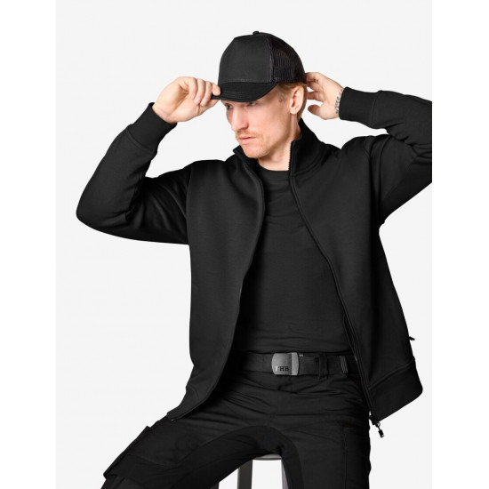 Eugen, sweater met rits, zwart Eugen, sweater met rits, zwart