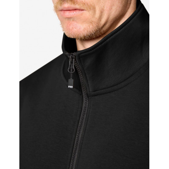Eugen, sweater met rits, zwart Eugen, sweater met rits, zwart