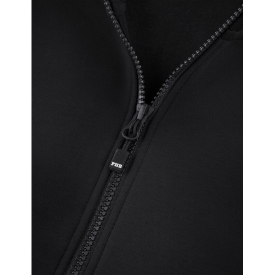 Eugen, sweater met rits, zwart Eugen, sweater met rits, zwart