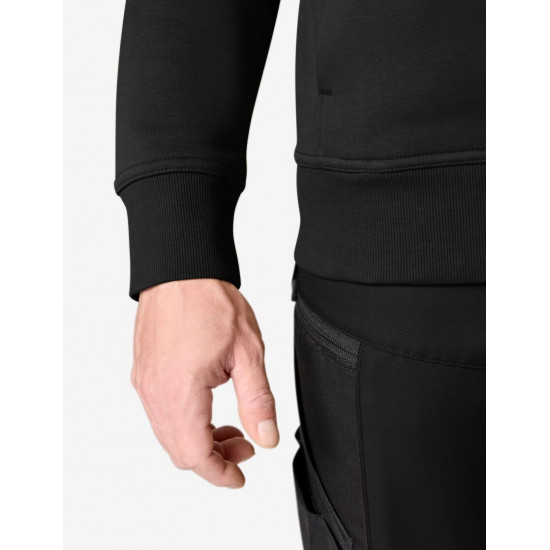Eugen, sweater met rits, zwart Eugen, sweater met rits, zwart