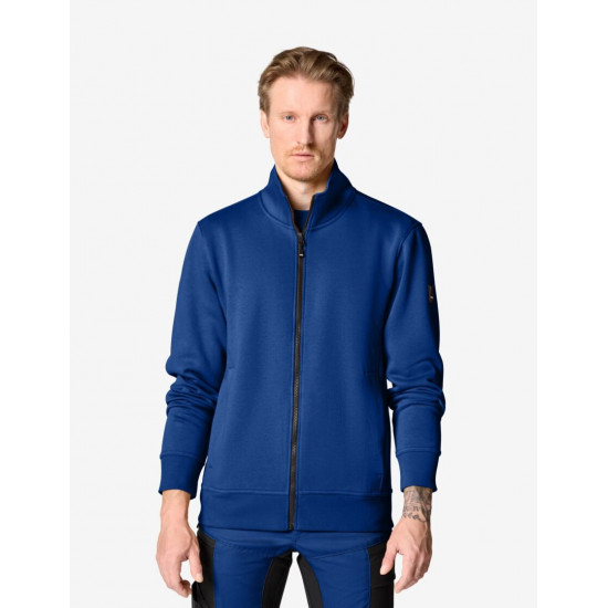 Eugen, sweater met rits, korenblauw Eugen, sweater met rits, korenblauw