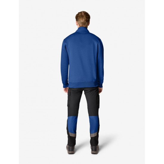 Eugen, sweater met rits, korenblauw Eugen, sweater met rits, korenblauw