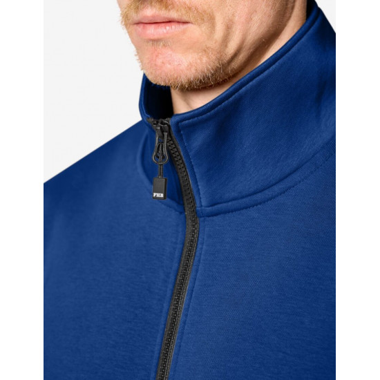 Eugen, sweater met rits, korenblauw Eugen, sweater met rits, korenblauw