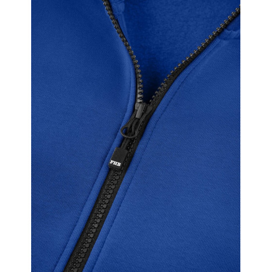 Eugen, sweater met rits, korenblauw Eugen, sweater met rits, korenblauw