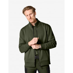 Eugen, sweater met rits, olijf Eugen, sweater met rits, olijf