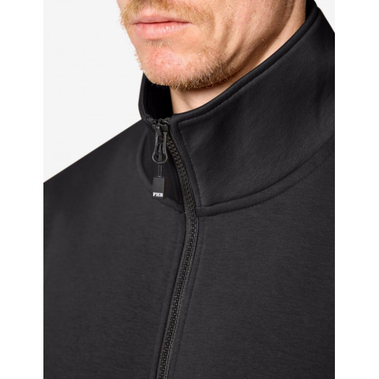 Eugen, sweater met rits, antraciet