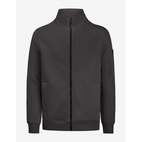 Eugen, sweater met rits, antraciet