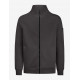 Eugen, sweater met rits, antraciet