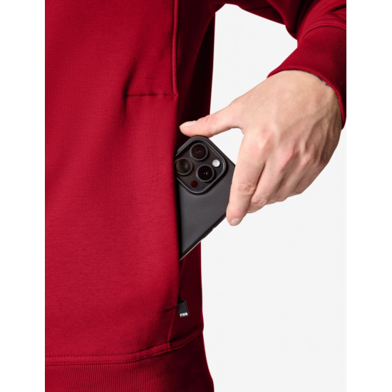 Eugen, sweater met rits, rood