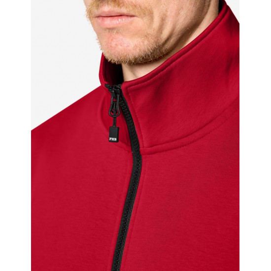 Eugen, sweater met rits, rood